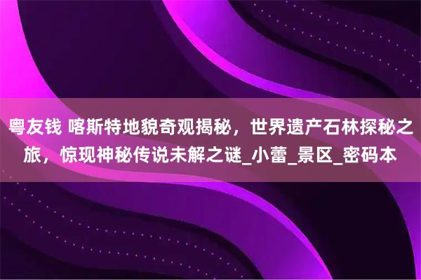 粤友钱 喀斯特地貌奇观揭秘，世界遗产石林探秘之旅，惊现神秘传说未解之谜_小蕾_景区_密码本