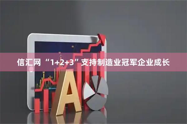 信汇网 “1+2+3”支持制造业冠军企业成长