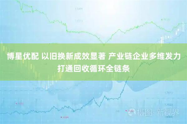 博星优配 以旧换新成效显著 产业链企业多维发力打通回收循环全链条